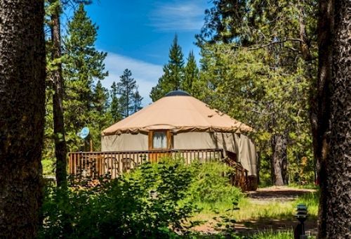 Bend-Sunriver Camping Resort Studio Cabin 6 ภายนอก รูปภาพ